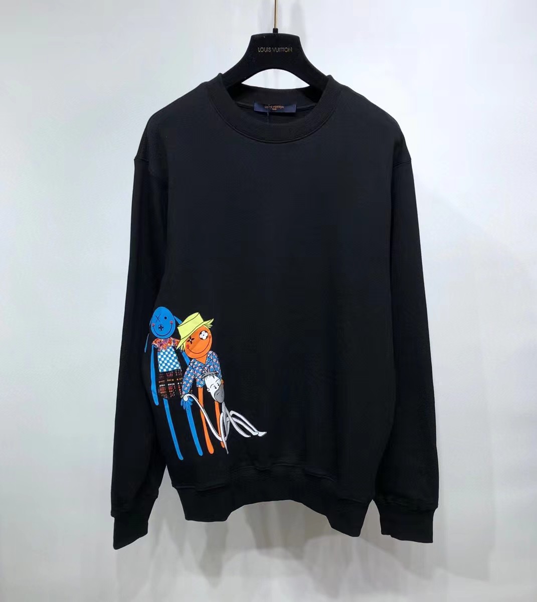 21Fw 루이비통 인형패턴 프린트 커버 맨투맨