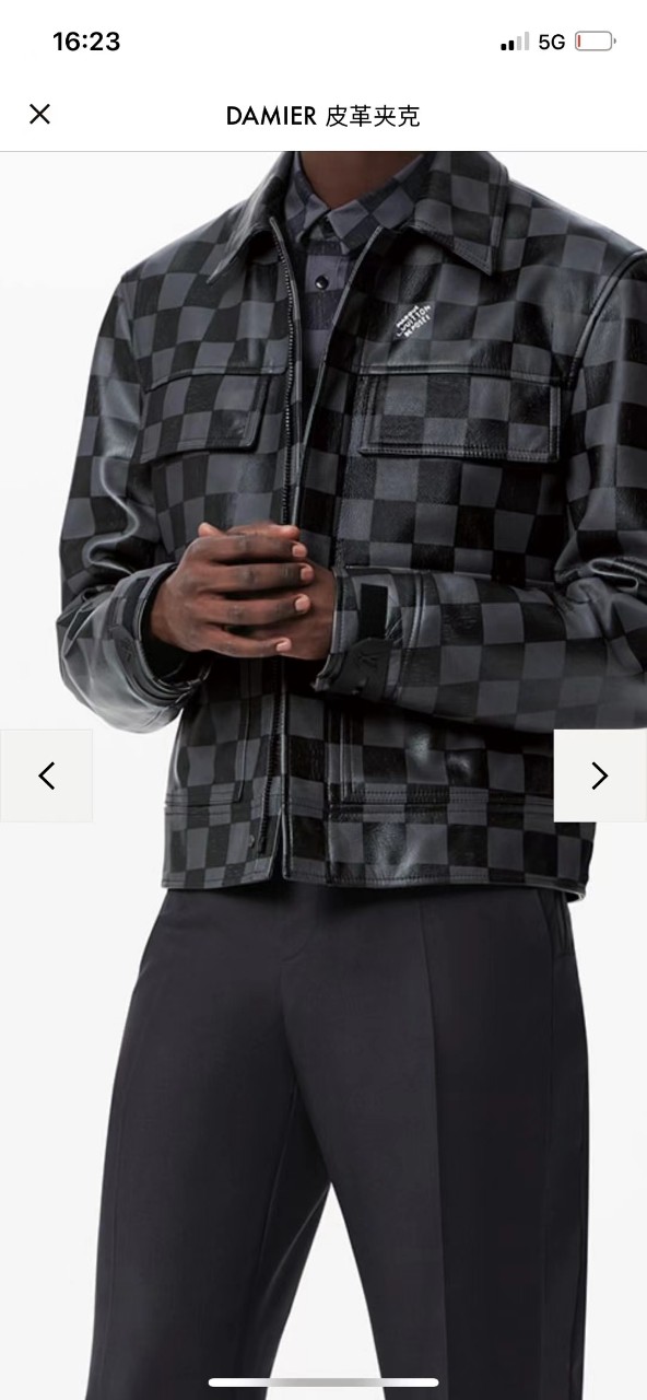 21FW 루이비통 다미에 소가죽 점퍼 1125