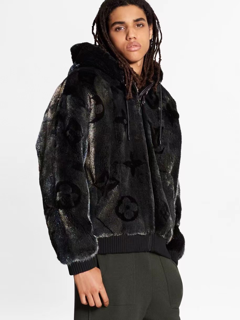 20FW 루이비통 덴마크산 플래티넘 밍크 코트