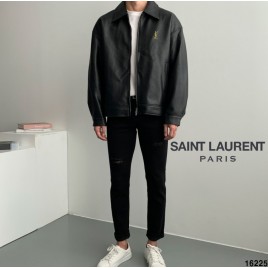 세일~ YSL 입생로랑 뱃지 싱글 레더자켓