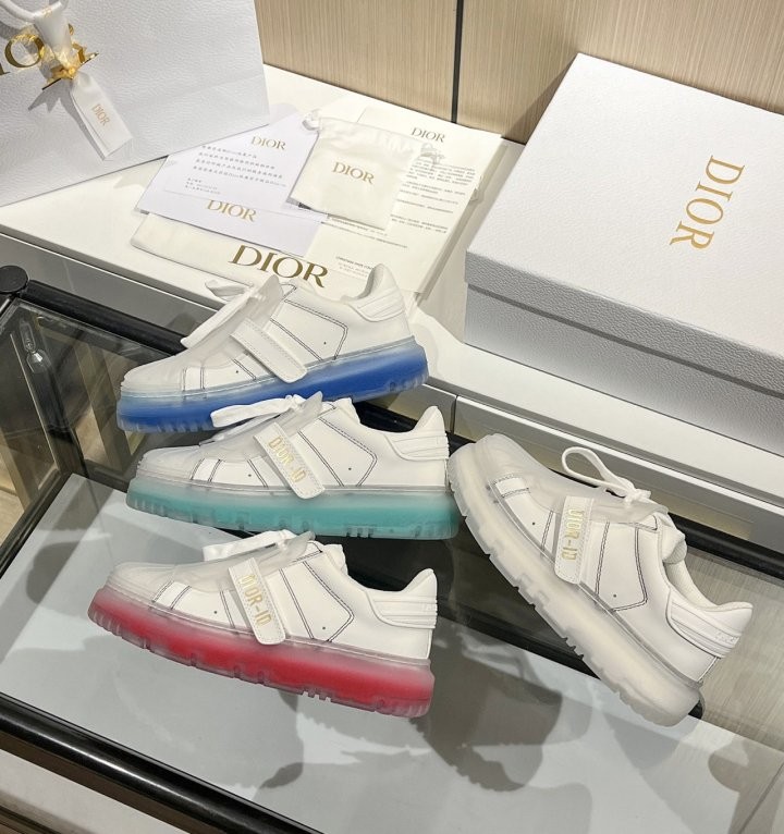 22 S/S 디올 소가죽 찍찍이 스니커즈 여성용 4종
