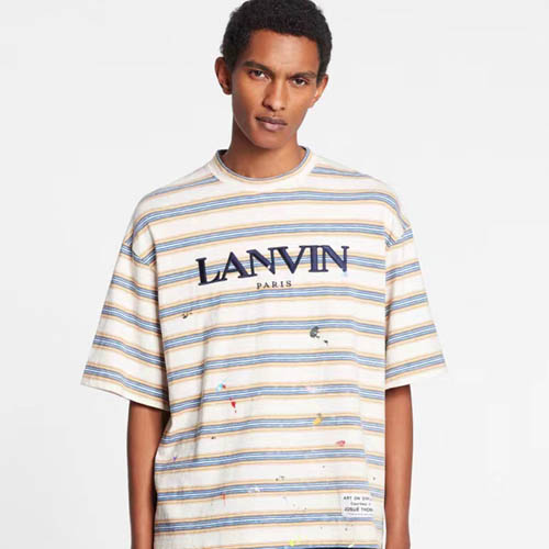 22년 랑방 x 갤러리 로고 자수 반팔티셔츠 0725