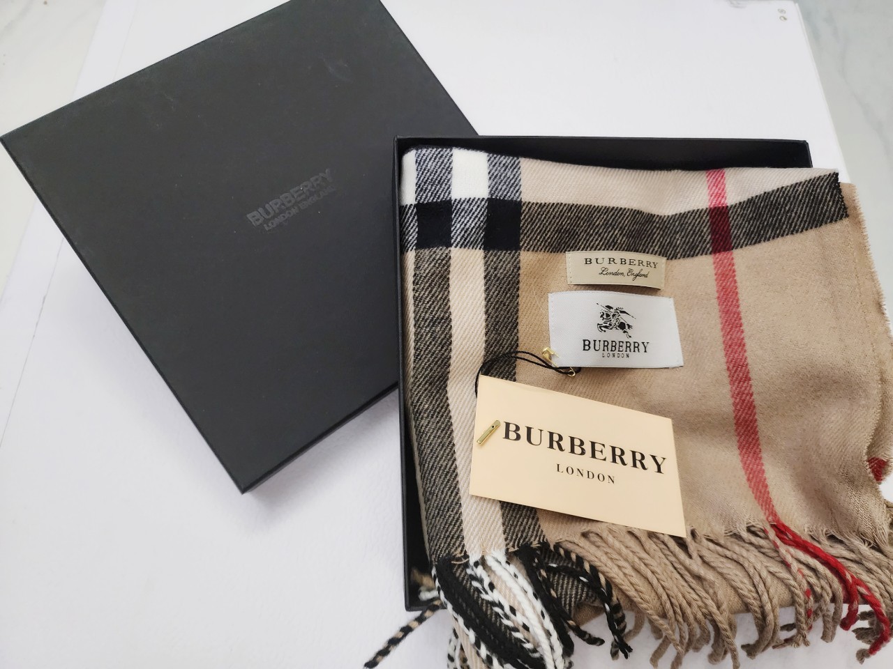 버버리 체크 머플러