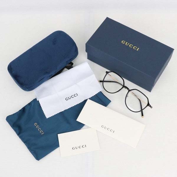 구찌 수입 투명/블랙 풀박스 안경 2종