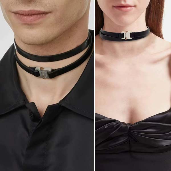 1017 알릭스 95SM 레더 팔찌/목걸이 노아르 풀셋 커플