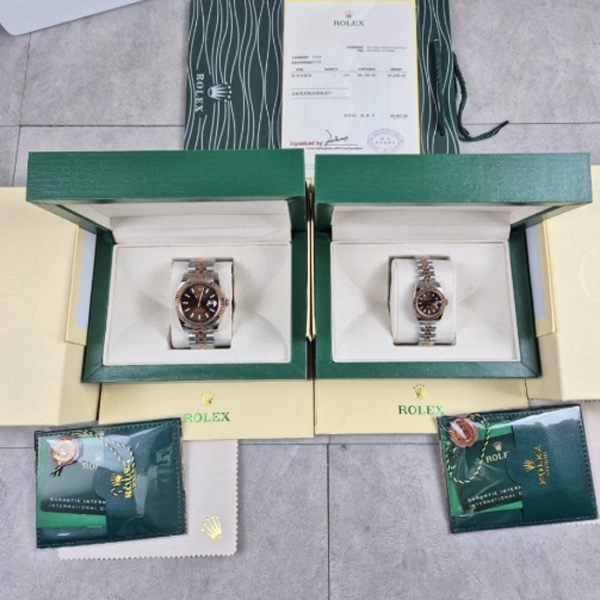 롤렉스 데이저스트 초콜릿 쥬빌리 커플