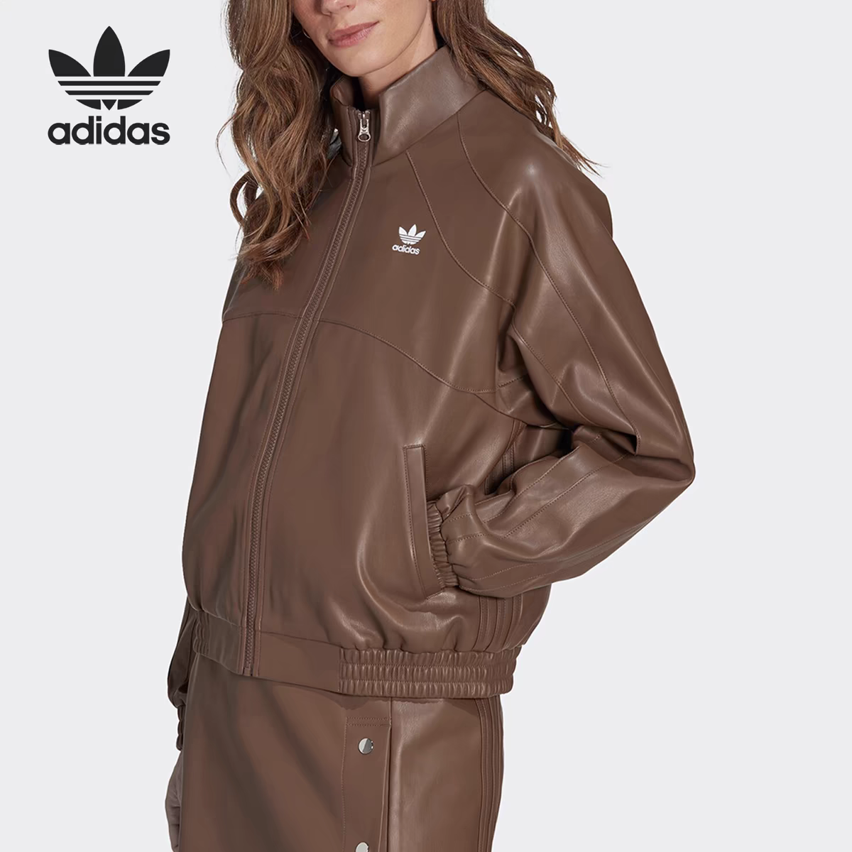 아디다스 자수로고 레더 점퍼 2종
