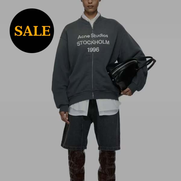 25ss 아크네스튜디오 로고 코튼 블렌드 집업 재킷 0324