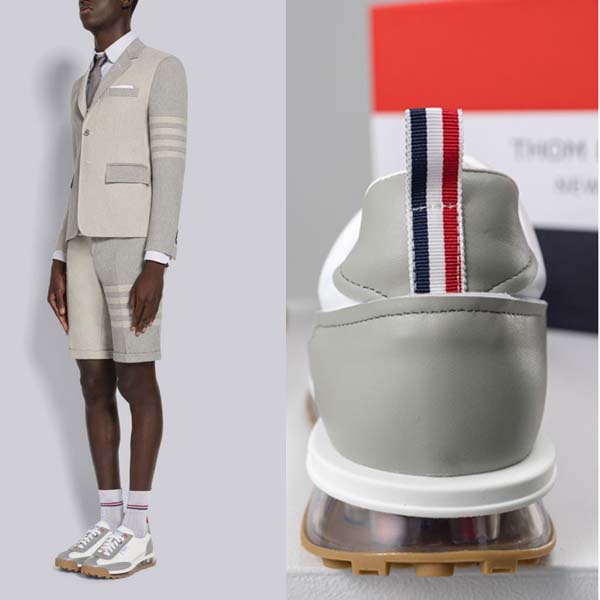 톰브라운 카프 클리어 테크러너 레더 스니커즈