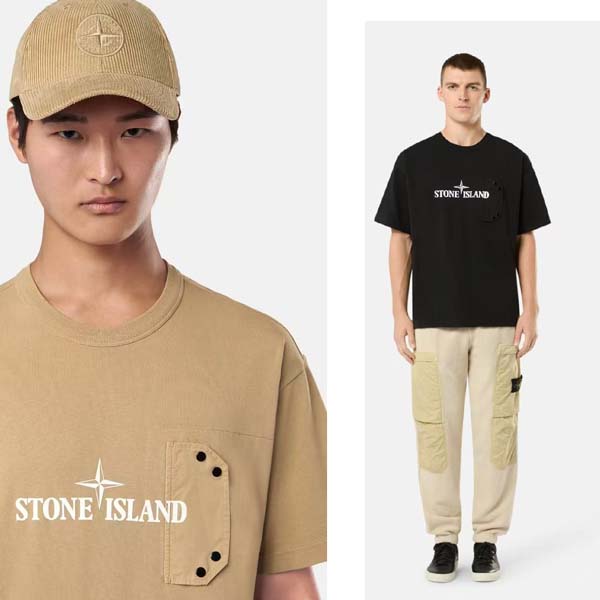 25년 스톤아일랜드 로고 주머니 반팔 티셔츠 2종 0505
