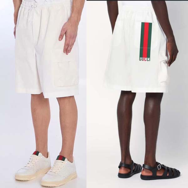 25년 구찌 삼선로고 화이트 Web Shorts 0520