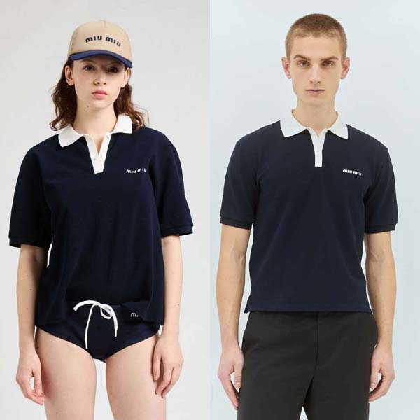 25년 미우미우 모튼 피케폴로 셔츠  0703