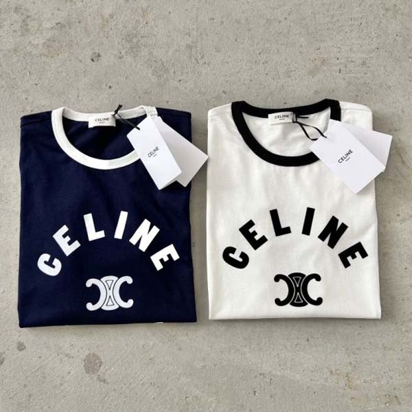 25년 셀린느 트리옹프 체인 블라종 로고 반팔 티셔츠 2종