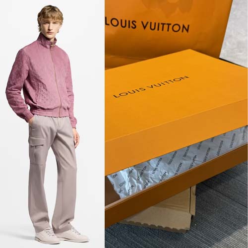 25년 루이비통 모노그램 엠보 레더 재킷 0828