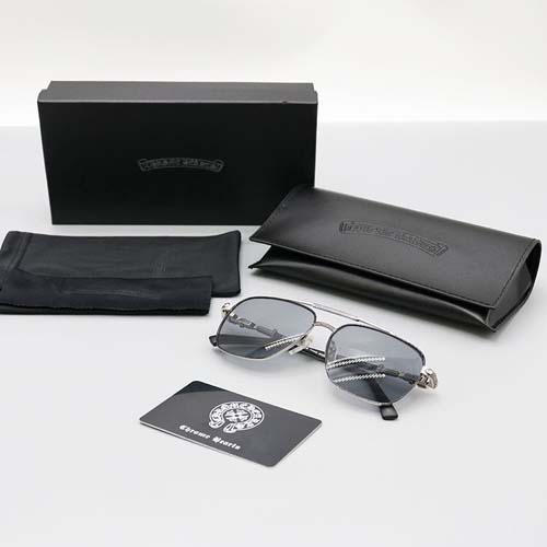 크롬하츠 로고 블랙 선글라스 풀셋