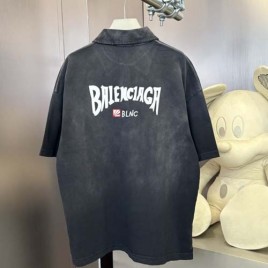 25ss 발렌시아가 백로고 빈티지 워싱 폴로 반팔티셔츠 2종