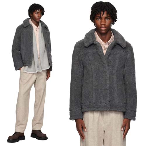 25년 막스마라 그레이 쇼트 에코퍼 재킷 0907