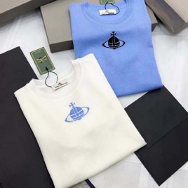 비비안웨스트우드 자수로고 여성 라운드 니트