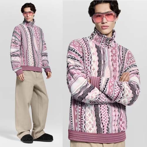 25SS 루이비통 하프 집 풀오버 스웨터