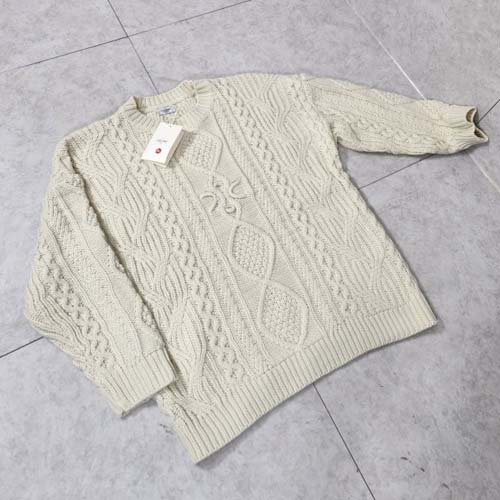 25년 셀린느 트리옹프 로고 라운드넷 캐시미어 울 브렌드 스웨터