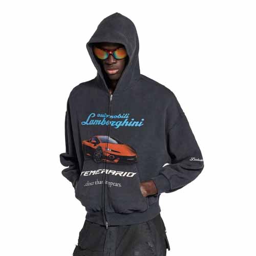 발렌시아가 x 람보르기니 오토모빌리 후드집업