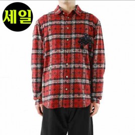 크롬하츠 가죽패치 모노그램 스트라이프 셔츠 2종 1008