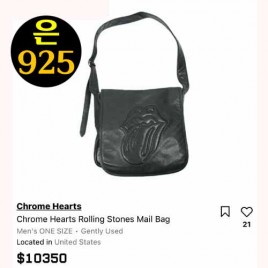 크롬하츠 x 롤링스톤즈 Mail 레더 백