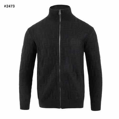 25년 팬디 멀티로고 니트 집업 재킷