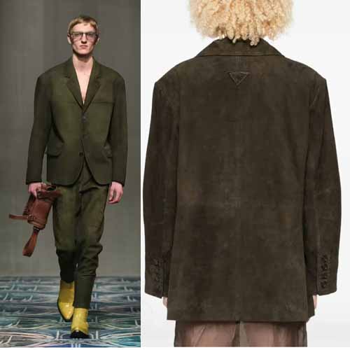 25년 프라다 런어웨이 수입 레더 재킷 1029