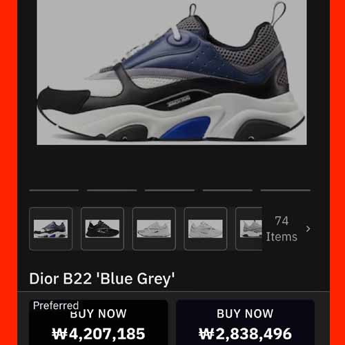 25년 디올 B22 테크니컬 메쉬 레더 스니커즈 6종 1031