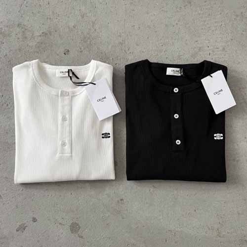 25년 셀린느 로고 트리옹프 쓰리버튼 롱슬리브 2종