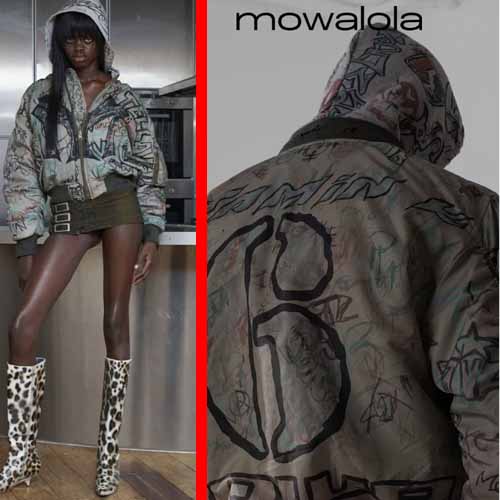 25년 모와롤라 로고 그래피티 봄버 재킷 1109