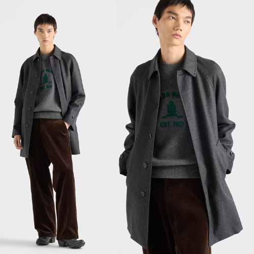 25년 프라다 로고 그레이 울 스웨터 1112