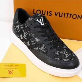 루이비통 버버리힐즈 레더 블랙 스니커즈