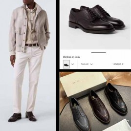 25년 브루넬로 쿠치넬리 레더 더비 슈즈 3종 1117