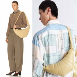 25SS 르메르 라지 Croissant 백 Sand Stone 레더백