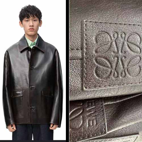 로에베 로고 레더 재킷 1124