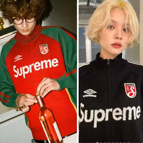 25년 슈프림 x 엄브로 로고 집업 스웨트 셔츠 4종 1201
