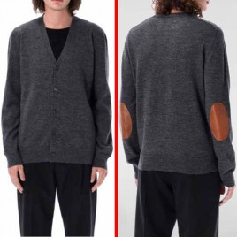 25년 마르지엘라 레더 트리밍 울 카디건 1202