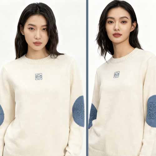 25FW 로에베 자수 엘보우 로고 스웨터 1212