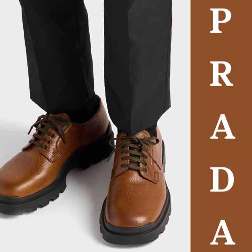 25FW 프라다 스탬프 가죽 더비 슈즈 2종 1220