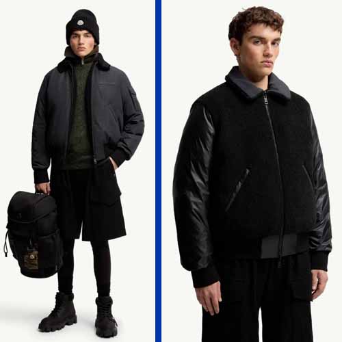 몽클레르 로고 구스다운 양면 점퍼