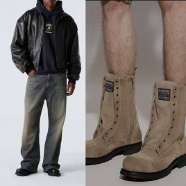 25FW 발렌시아가 트럭 레이스업 레더 부츠 샌드 2종 1230