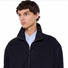 25FW 구찌 테크니컬 저지 크리스탈 집업 재킷 0102