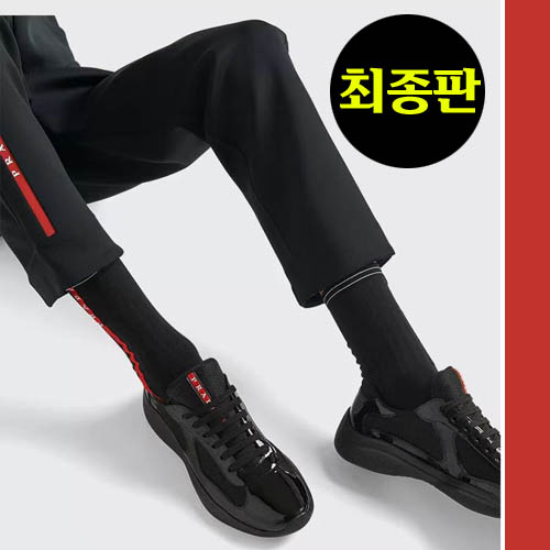 프라다 아메리카 컵 페이턴트 레더 스니커즈 0114