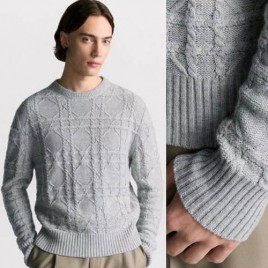 디올 아이콘 까나쥬 스웨터 그레이