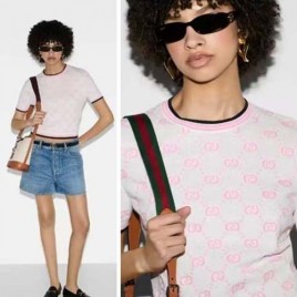 26ss 구찌 GC 라운드 반팔 여성 니트 0127