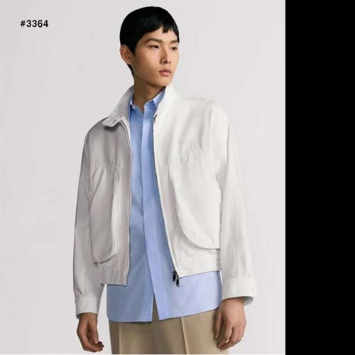 크리스찬디올 화이트 블루종 재킷