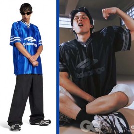 26ss 발렌시아가 3B 풋볼 V넥 반팔 티셔츠 3종 0130