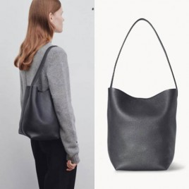 더로우 레더 블랙 토트백